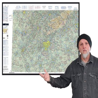 FAA Chart: VFR Sectional Atlanta SATL (Current Edition). Art Print Quality, Suitable for Framing. Current Edition Printed on Demand. Ships Rolled - Not Folded.