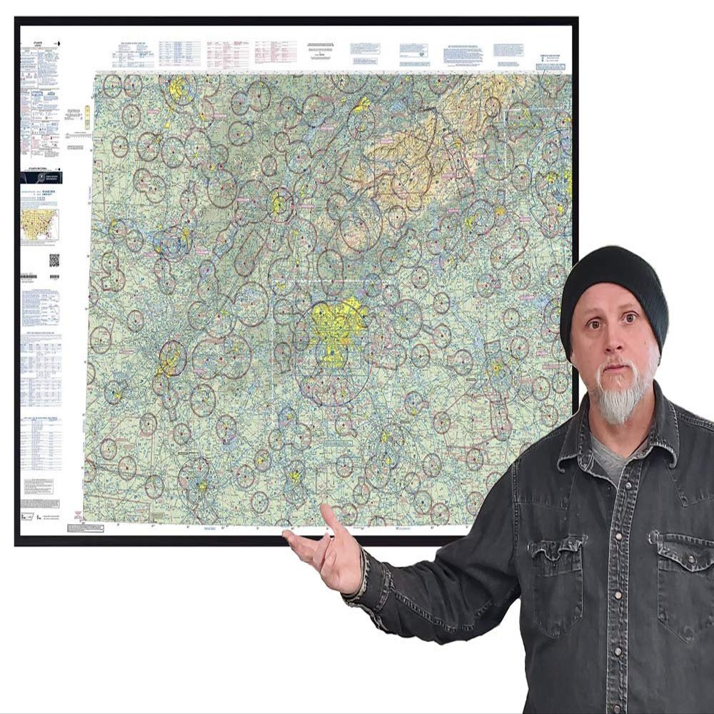 FAA Chart: VFR Sectional Atlanta SATL (Current Edition). Art Print Quality, Suitable for Framing. Current Edition Printed on Demand. Ships Rolled - Not Folded.