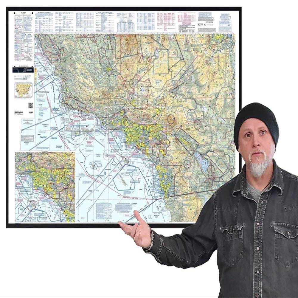 FAA Chart: VFR Sectional Los Angeles SLA (Current Edition). Art Print Quality, Suitable for Framing. Current Edition Printed on Demand. Ships Rolled - Not Folded.