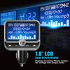 ToHayie Bluetooth FM Transmitter for Car, Wireless Radio Adapter Hands-Free Kit With 1.8 Inch Display, Dual USB Charger, AUX Input/Output, TF Card Mp3 Player, Silver view 2