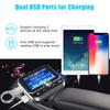 ToHayie Bluetooth FM Transmitter for Car, Wireless Radio Adapter Hands-Free Kit With 1.8 Inch Display, Dual USB Charger, AUX Input/Output, TF Card Mp3 Player, Silver view 3