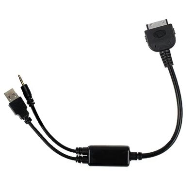 LODMOD Car AUX Y Cable Compatible for BM-W Aux Music Interface to 3.5mm Male Jack & Adapter Cord for Pod