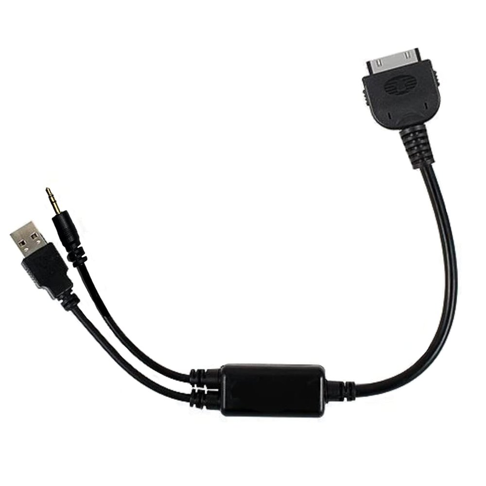 LODMOD Car AUX Y Cable Compatible for BM-W Aux Music Interface to 3.5mm Male Jack & Adapter Cord for Pod