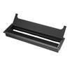 XMHF Aluminum Alloy Rectangle Wire Cable Grommet Hole Cover Cable Organizer for Office Desk Computer Desk Table 11 x 3.15 inch (280 x 80mm;Black) view 2