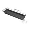 XMHF Aluminum Alloy Rectangle Wire Cable Grommet Hole Cover Cable Organizer for Office Desk Computer Desk Table 11 x 3.15 inch (280 x 80mm;Black) view 3