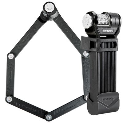 Kryptonite Keeper 585 Folding Combo Bike Lock, Compact High Security Foldable Bicycle Lock with 4-Digit Resettable Combination, Frame Mount for E-Bikes Scooters Road Mountain Bikes, 85cm (33 in)