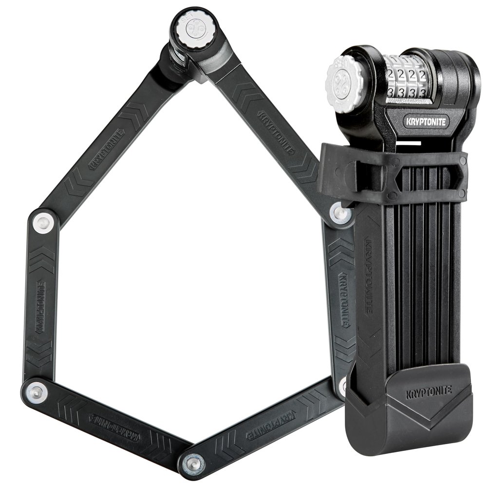 Kryptonite Keeper 585 Folding Combo Bike Lock, Compact High Security Foldable Bicycle Lock with 4-Digit Resettable Combination, Frame Mount for E-Bikes Scooters Road Mountain Bikes, 85cm (33 in)