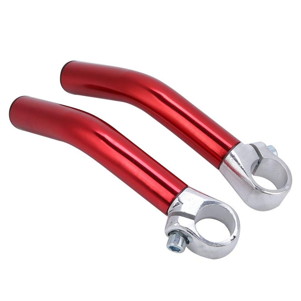 Dilwe Aluminum Alloy Bike Handlebar End, 22.2mm, Red, Anti-Slip Design with Shock Absorption for Bicycles