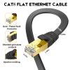 Ercielook Ethernet Cable 75 ft High Speed, CAT8 Shielded Flat Internet Cable with Clips, Faster Than Cat7 LAN Wire - Black 23 M view 3