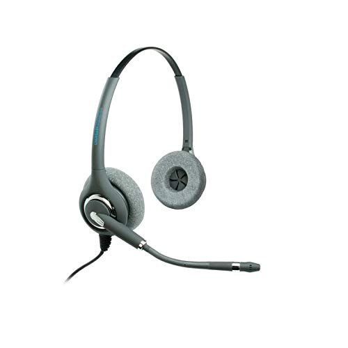 Chameleon Headsets Call Center Grade Dulcet Pro Binaural Headset W/Quick Disconnect and 2.5Mm Coiled Cord