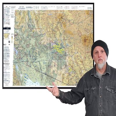 FAA Chart: VFR Sectional Phoenix SPHX (Current Edition). Art Print Quality, Suitable for Framing. Current Edition Printed on Demand. Ships Rolled - Not Folded.
