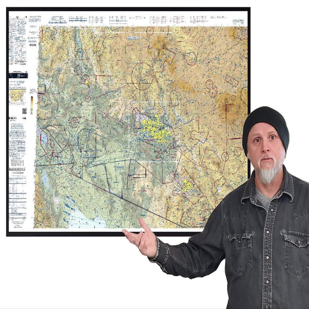 FAA Chart: VFR Sectional Phoenix SPHX (Current Edition). Art Print Quality, Suitable for Framing. Current Edition Printed on Demand. Ships Rolled - Not Folded.