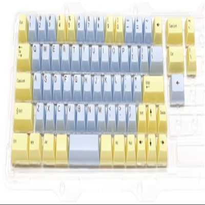 72-Key ABS Double Shot MINILA Keycap Set - Custard x Ice