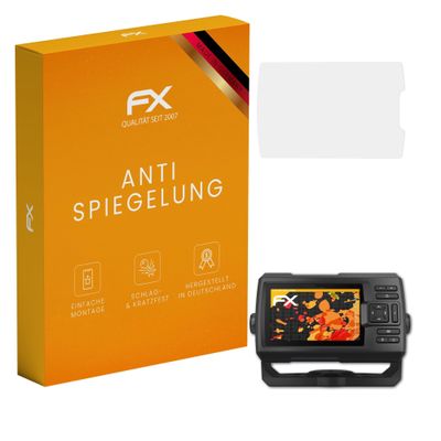 atFoliX Screen Protector compatible with Garmin Striker Plus 5cv Screen Protection Film, anti-reflective and shock-absorbing FX Protector Film (3X)