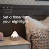 DesignNest Snow Mountain Night Light - Modern Home Decor & Nursery Lamp - Dimmable Soft Silicone, Tap Control, Rechargeable Portable Bedside Light Kids Safe BPA Free (Green) view 4