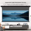 VIVIDSTORM-Office Presentation Tension Screen,Black Housing Obsidian Long Focus ALR Motor Electric Roll Down Tension Screen,Compatible with Lumen up to 2500ANSI Short Throw Projector,VBMSLALR110H view 4