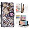 STENES Bling Wallet Case Compatible with iPod Touch 7th Gen (2019) - Stylish - 3D Handmade Sexy Girls Bag High Heel Lips Leather Case with Wrist Strap & Screen Protector [2 Pack] - Pink view 1