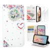 STENES Bling Wallet Case Compatible with iPod Touch 7th Gen (2019) - Stylish - 3D Handmade Pretty Jewelry Design Leather Case with Wrist Strap & Screen Protector [2 Pack] - Multicolor view 1