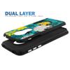 CasesOnDeck Case Compatible with [Moto G7 Play/Moto G7 Optimo/T-Mobile REVVLRY][Grip Tactical] Hybrid Bump and Drop Protection Case Slim Fit Dual Layer Cover (Teal Owls) view 4