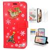 STENES Bling Wallet Case Compatible with iPod Touch 7th Gen (2019) - Stylish - 3D Handmade Christmas Tree Elk Gift Floral Leather Case with Wrist Strap & Screen Protector [2 Pack] - Red view 1