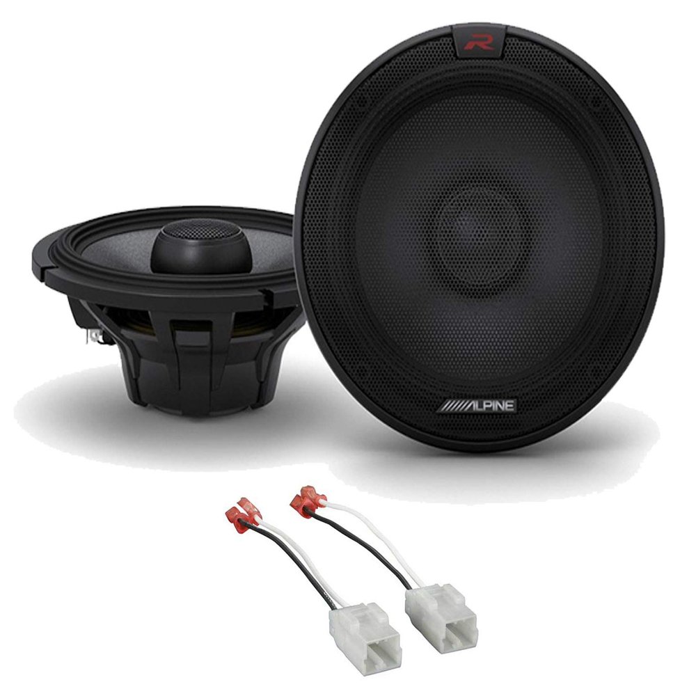 Alpine Metra 72-6514 Speaker Harness Connector for Chrysler/Dodge/Jeep Cherokee Bundle with Pair R-S65.2 300 Watt 6.5" Car Audio Coaxial 2-Way Speakers