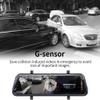 10 Inch Mirror Dash Cam for Cars Full Touch Screen, Backup Camera Stream Media, 1296 170 Front and 1080P 150 Wide Angle Full HD Rear View Camera, (Free 32GB SD Card) view 2