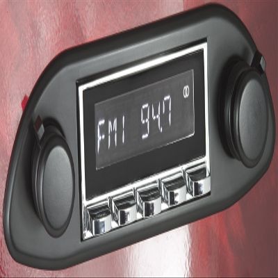 Laguna Radio with Chrome Face, 40-90 Knobs, and Vintage Overlay LAC-M1-411-40-90-SCP