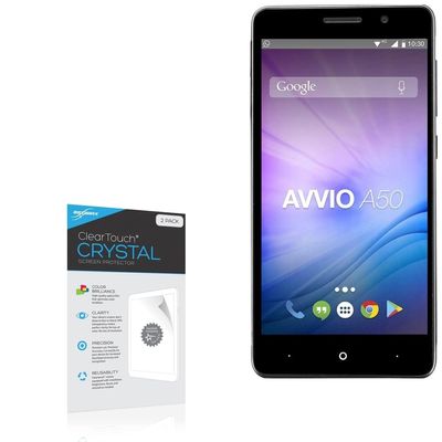 BoxWave Screen Protector Compatible with Avvio A50 - ClearTouch Crystal (2-Pack), HD Film Skin - Shields from Scratches