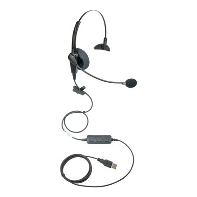 Chameleon Headsets Call Center Grade Monaural USB Headset W/No Quick Disconnect