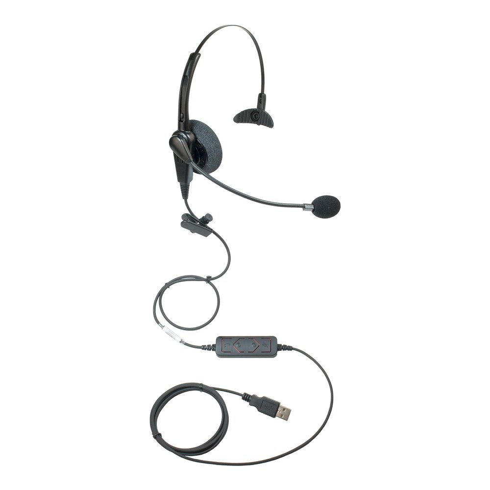 Chameleon Headsets Call Center Grade Monaural USB Headset W/No Quick Disconnect