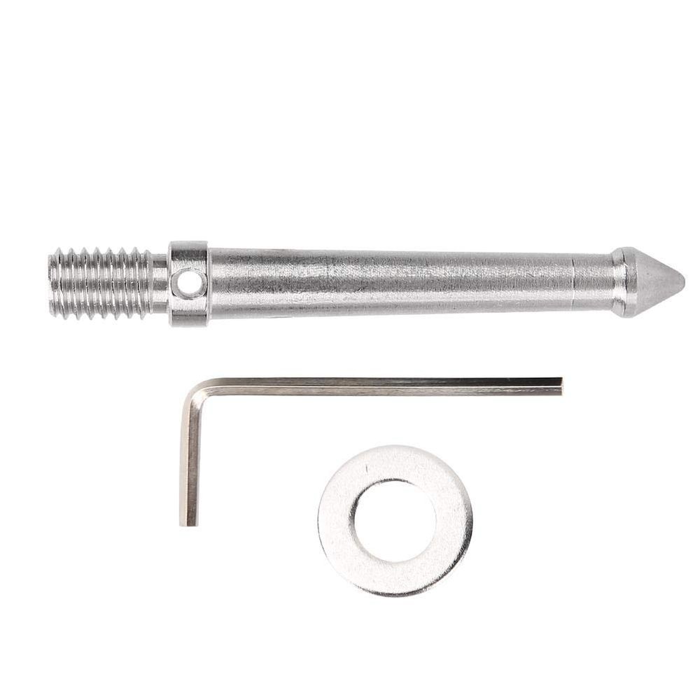 Acouto Tr Ground Spike Stainless Steel Metal Spike Mount Adapter for Tr Monopod with 3/8 Inch Screw Thread Camera Accessories(8cm)