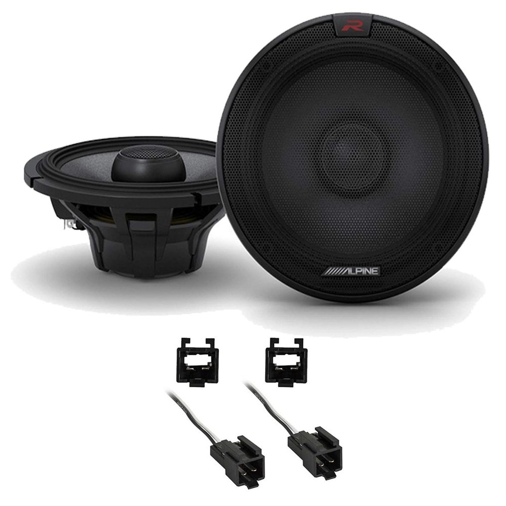 Alpine Metra 72-6512 Speaker Harness Connector for Chrysler Vehicles 90-07withCherokee Bundle with Pair R-S65.2 300 Watt 6.5" Car Audio Coaxial 2-Way Speakers