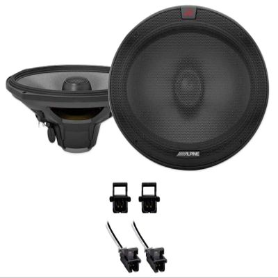 Alpine Pair R-S69.2 300 Watt 6x9 Car Audio Coaxial 2-Way Speakers Bundle with METRA 72-4568 Speaker Connector Adapter Harness Compatible with 1997-2003 Chevrolet Chevy Malibu