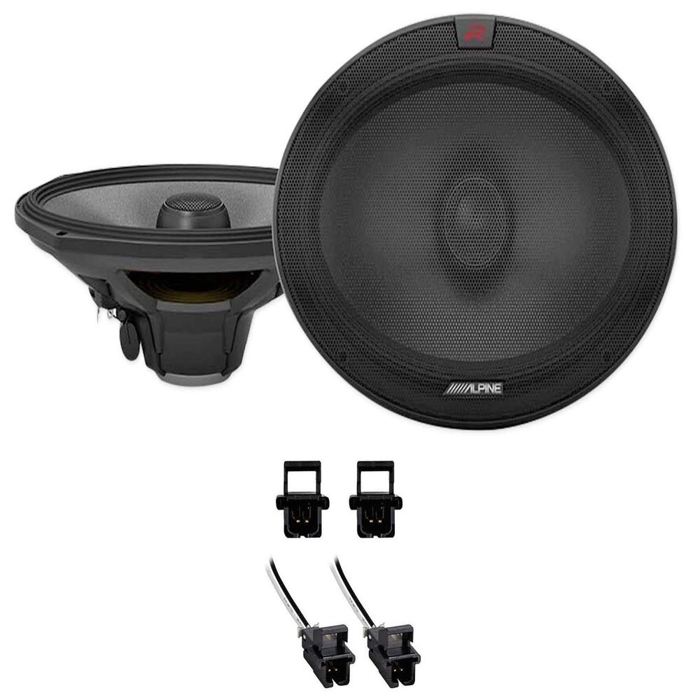 Alpine Pair R-S69.2 300 Watt 6x9 Car Audio Coaxial 2-Way Speakers Bundle with METRA 72-4568 Speaker Connector Adapter Harness Compatible with 1997-2003 Chevrolet Chevy Malibu