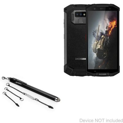 BoxWave Stylus Pen Compatible with Doogee S40 - EverTouch Capacitive Stylus, Fiber Tip Capacitive Stylus Pen - Jet Black