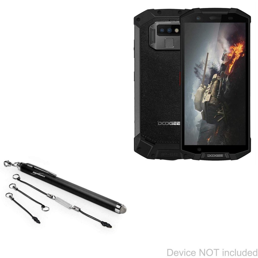 BoxWave Stylus Pen Compatible with Doogee S40 - EverTouch Capacitive Stylus, Fiber Tip Capacitive Stylus Pen - Jet Black