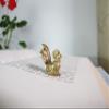 Blue Orchid Miniature Rooster Figurine - Mini Brass Chicken - Magic Thai Amulet - Lucky Pocket Charm - Farm Animal Decor 1 Inch view 4