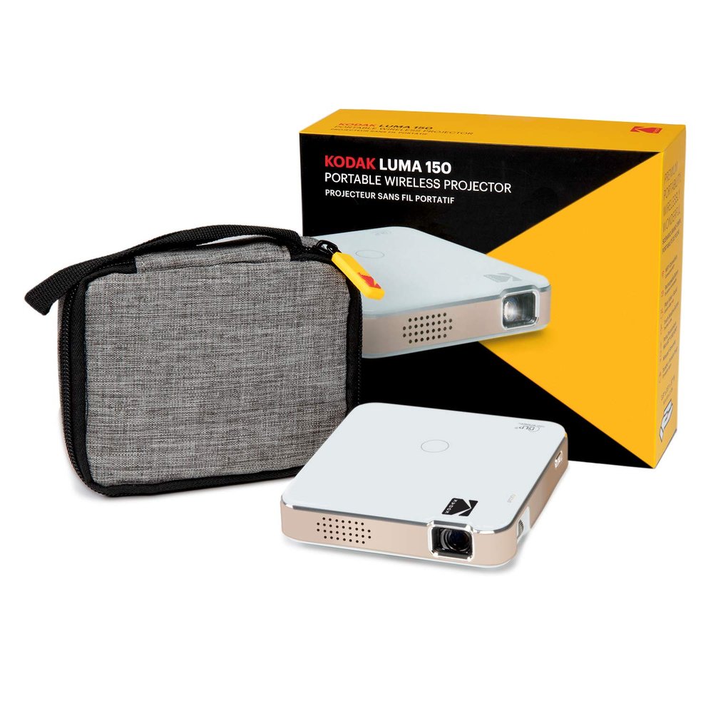 KODAK Luma 150 Pocket Projector | Portable Movie Projector w/ Built-In Speaker for Home & Office Produces Images Up to 150 - Includes Soft Case