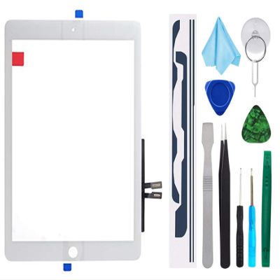 T Phael White Touch Screen Digitizer Repair Kit for iPad 9.7" 2018 iPad 6 6th Gen A1893 A1954 Front Glass Replacement (Without Home Button,not Include LCD) + Tools
