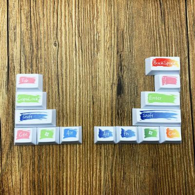 14 Keys Supplement Keycap Graffiti PBT Keycaps for Cherry MX Mechanical Keyboard