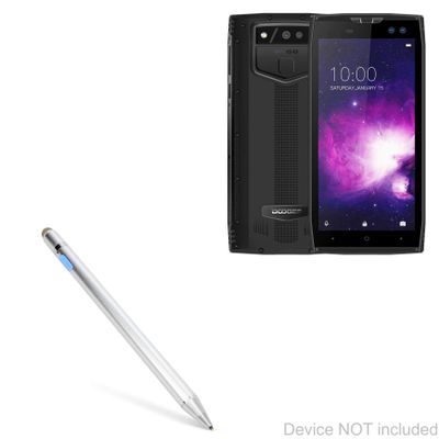 BoxWave Stylus Pen Compatible with Doogee S50 - AccuPoint Active Stylus, Electronic Stylus with Ultra Fine Tip - Metallic Silver