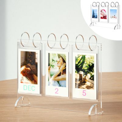 WINKINE Instax Mini Frames, Polaroid Frame for Fujifilm Instax Mini Film, Mini Calendar Photo Album with Date Fit 26 Pockets/52 Photo Display, Polaroid Picture Frame, Small Picture Frames 2x3