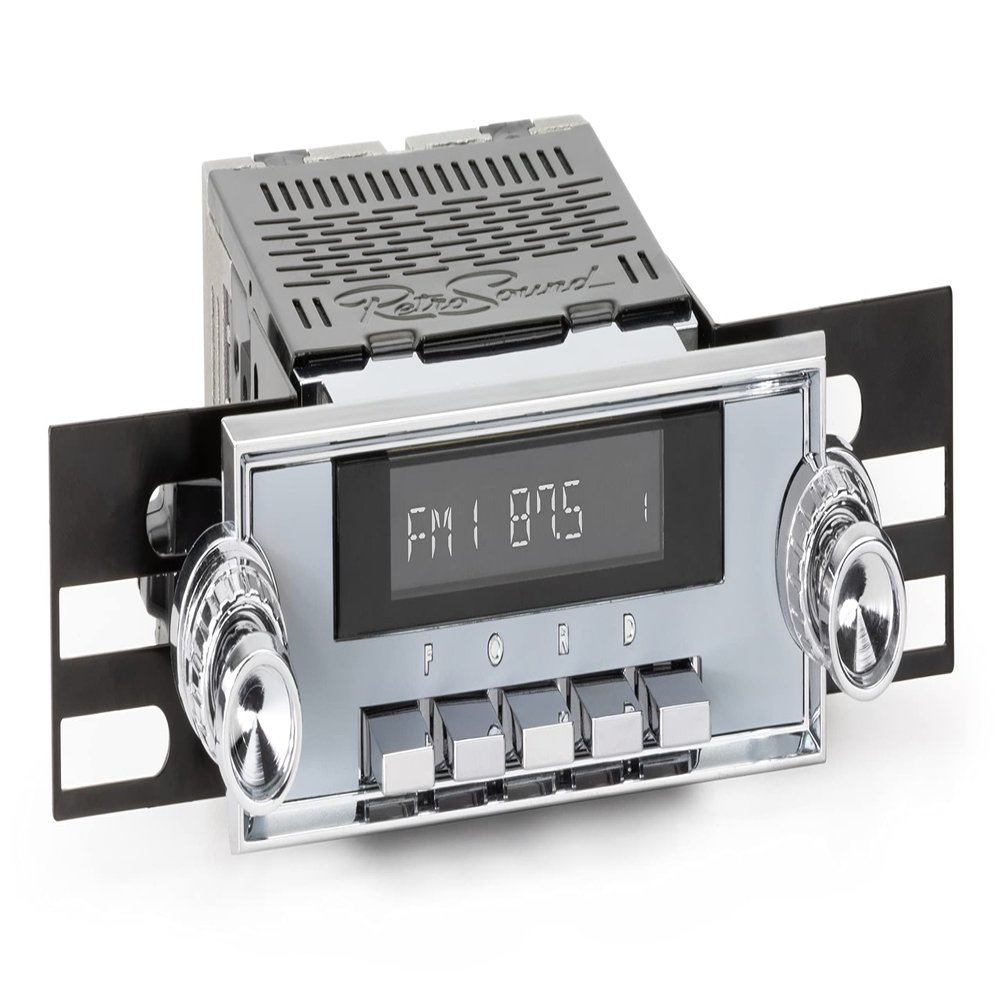 Retro Manufacturing Redondo RS Radio Motor 2 with Chrome Pushbuttons, Faceplate, and Knobs Kit 04-74