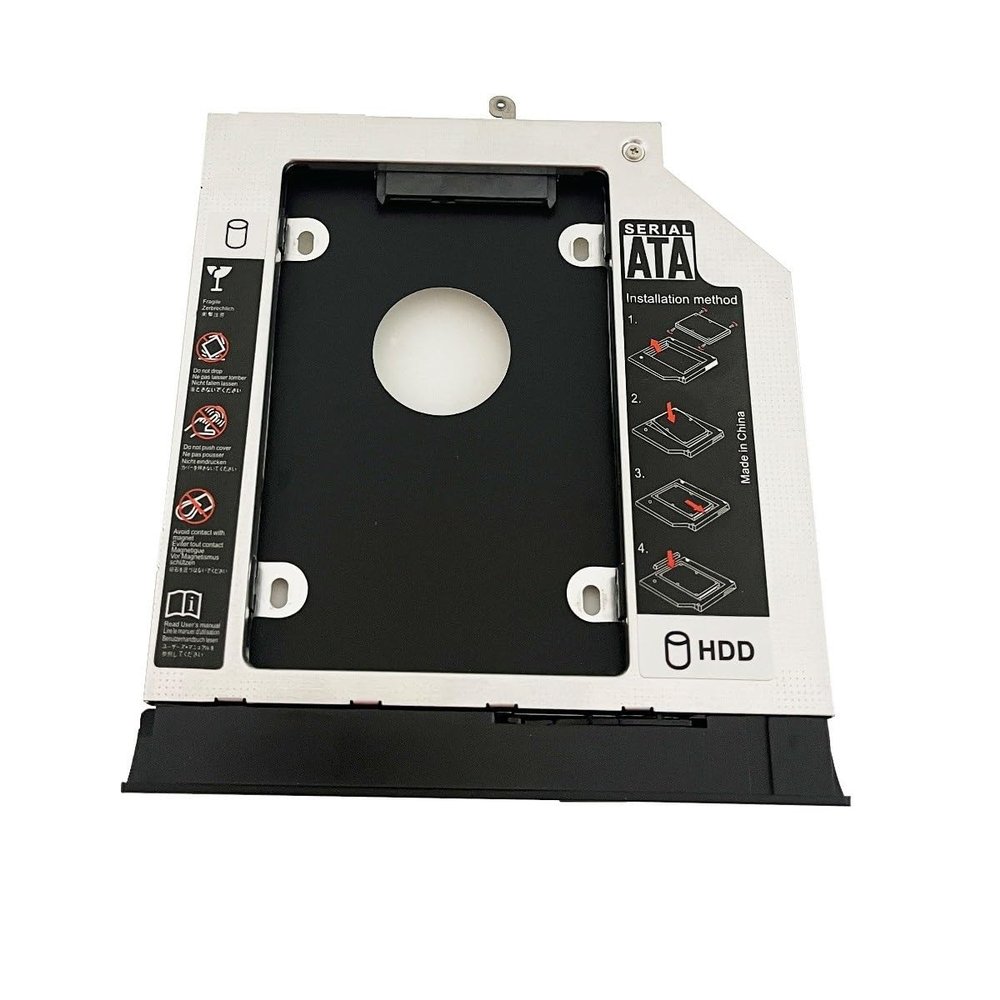 2nd HDD SSD Hard Drive Optical Bay Caddy for Lenovo IdeaPad 300-15IBR 300-15ISK with Faceplate / Bezel and Mounting Bracket
