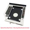 2nd HDD SSD Hard Drive Optical Bay Caddy for Lenovo IdeaPad 300-15IBR 300-15ISK with Faceplate / Bezel and Mounting Bracket view 2