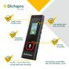 Dictopro X200 - Voice Activated Digital Recorder, 32GB Memory, 582H Recording Time, Noise Reduction Dictophone, Portable Audio Recording with Sensitive Mics for Lectures, Meetings, Interviews view 2