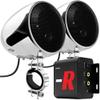 GoHawk Bluetooth Motorcycle Speakers and Amplifier Audio Sound System, 4 Inch Weatherproof Speakers, Volume Control, FM Radio, Perfect for Motorcycles/ATVs view 1