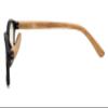 Bamboo-look Arms Blue Light Filter UV Protection Computer Reading Glasses Women (Black) +0.75 view 2