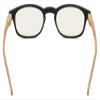 Bamboo-look Arms Blue Light Filter UV Protection Computer Reading Glasses Women (Black) +0.75 view 3