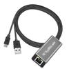 Silver USB Ethernet Adapter for Fire TV Stick Lite/4K/4K Max Firestick or Chromecast - USB to RJ45, 3ft (1m) Power Cable, Speeds up to 100 Mbps view 1